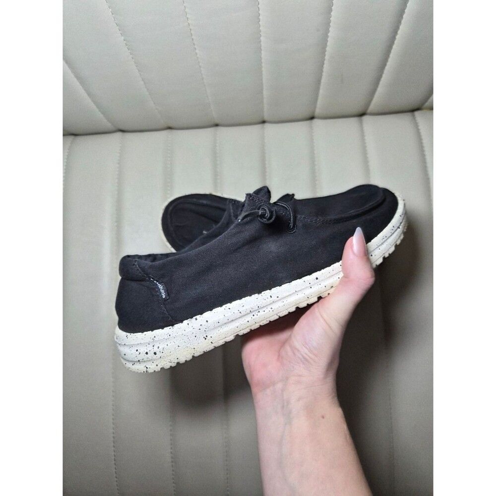Wendy Black Hey Dude Casual Slip-On Men’s Shoe with Speckled White Sole